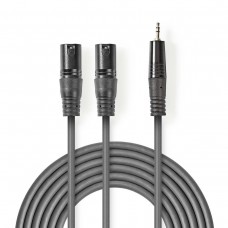 Laidas 3.5mm stereo - 2xXLR (K-K) 3m Nedis